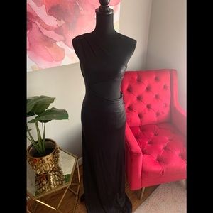 Black cut out maxi dress